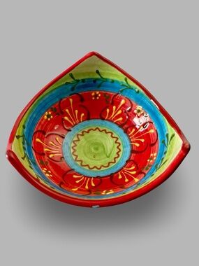 El Avion Spanish Ceramic 3 Picos Handcrafted Colorful AndalusianTapas Bowl